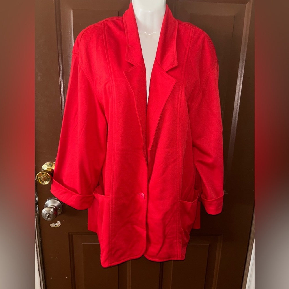 Vintage Jerrie Lurie Collectibles Red Women's blazer